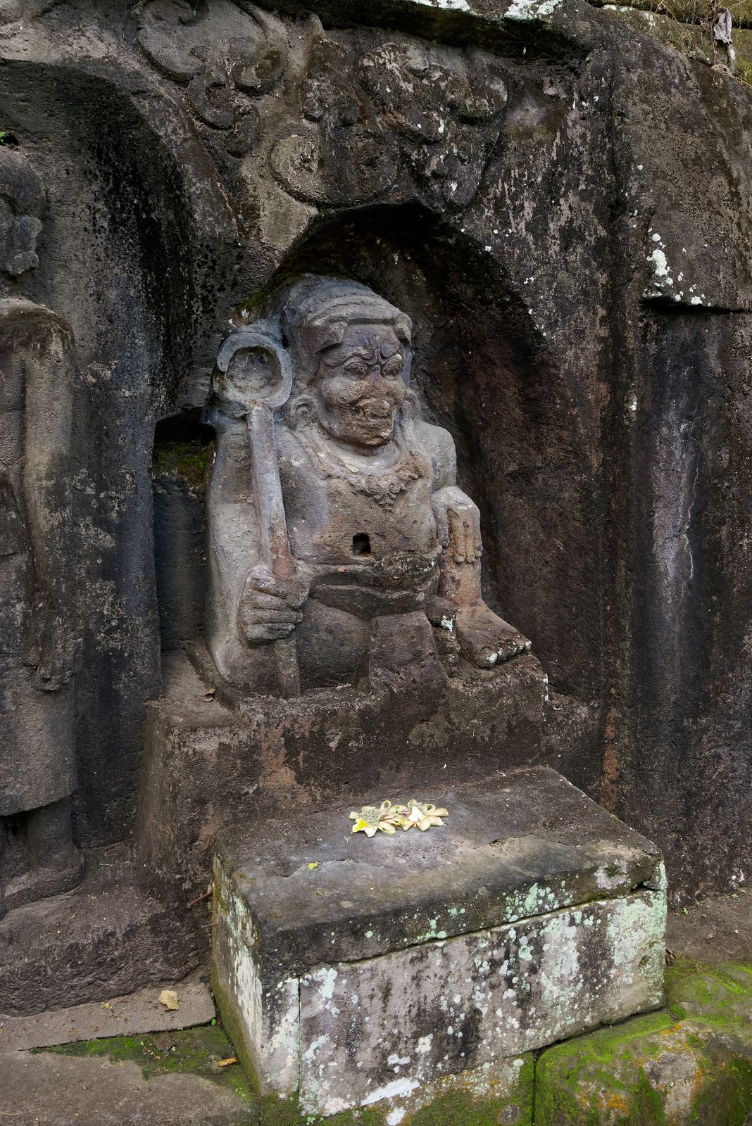 A temple complex in Ubud, Bali, with tiered shrine roofs set against dense green foliage