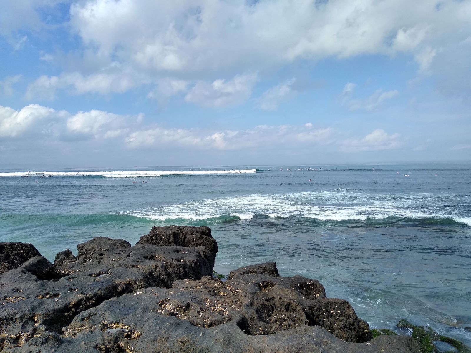 Canggu beach on Bali's southwest coast at sunset
