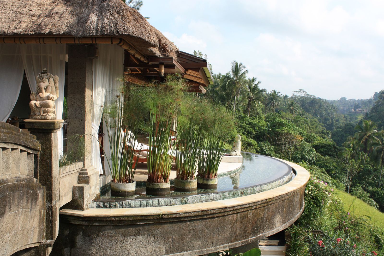 A private jungle villa surrounded by dense rainforest canopy